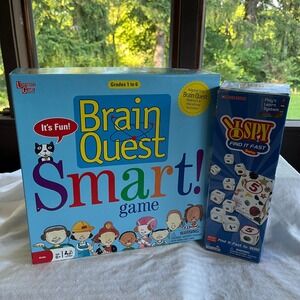 Brain Quest Smart Game Grades 1-6 & I Spy Find It Fast Game Bundle